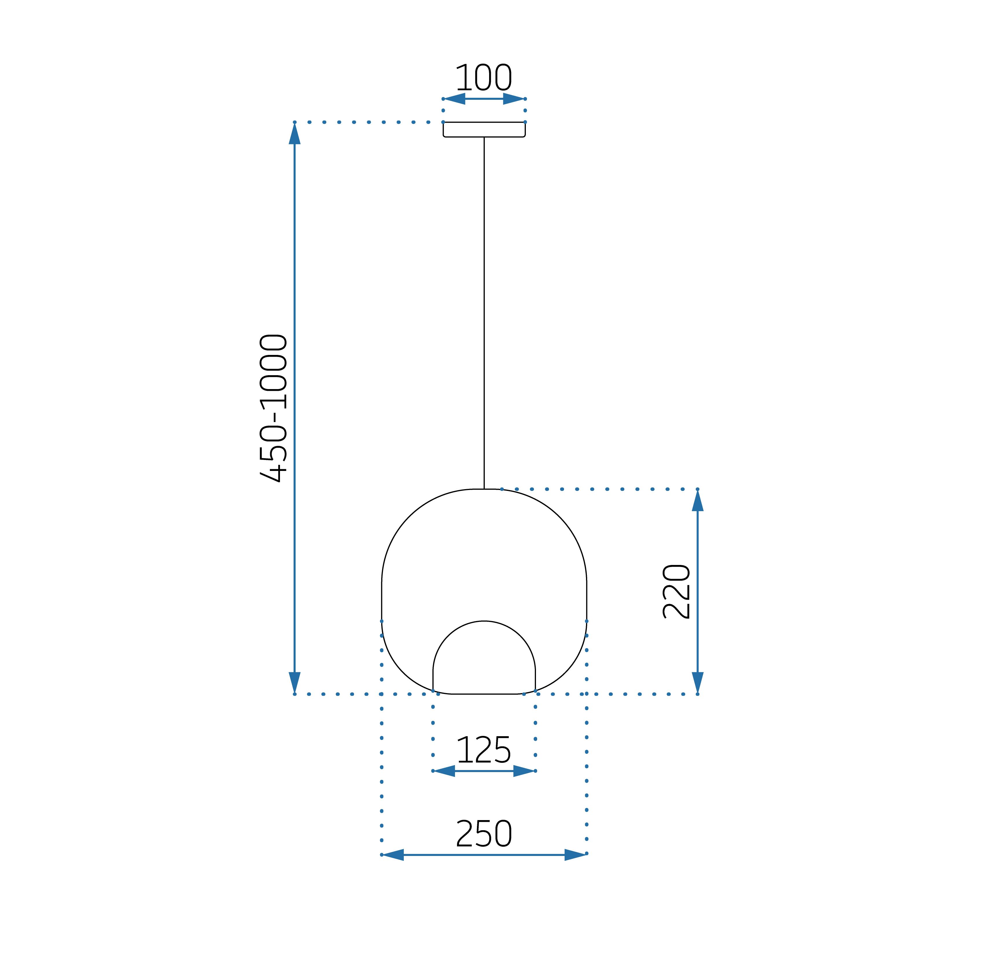 Toolight - závesné sklenené svietidlo s dymového skla E27 60W APP1027-1CP, čierna, OSW-01154