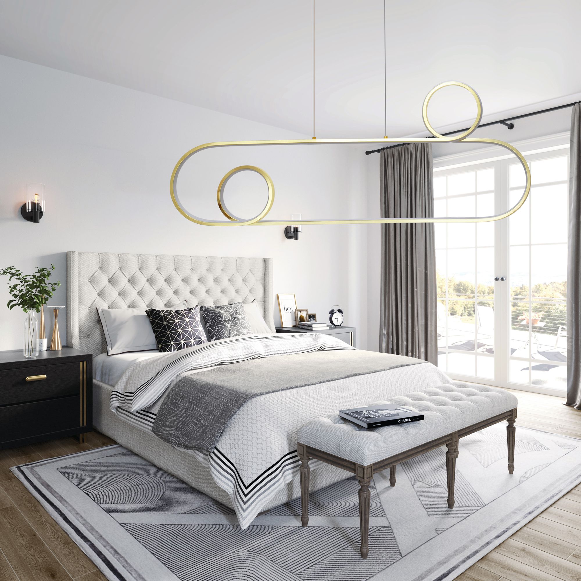 Toolight - LED závesné svietidlo APP809-CP GOLD, zlatá, OSW-09850