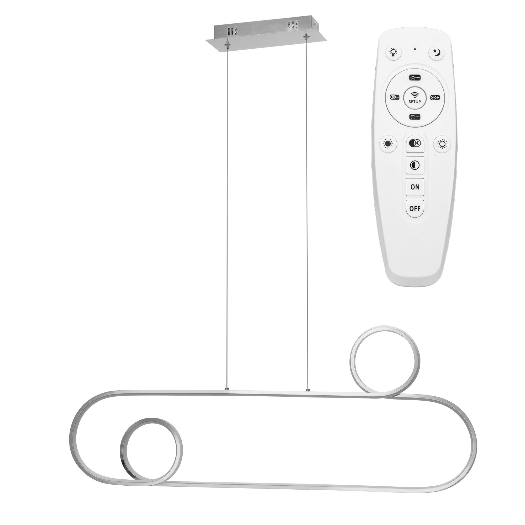 Toolight - LED závesné svietidlo APP810-CP CHROM, strieborná, OSW-09663