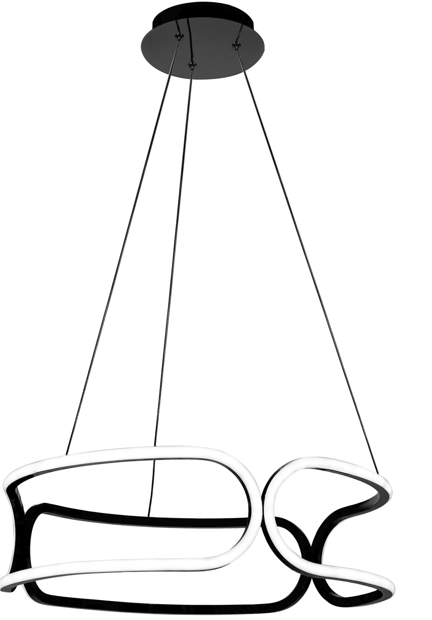 Toolight - LED závesné svietidlo + diaľkové ovládanie APP790-CP TRIO BLACK, čierna, OSW-07901