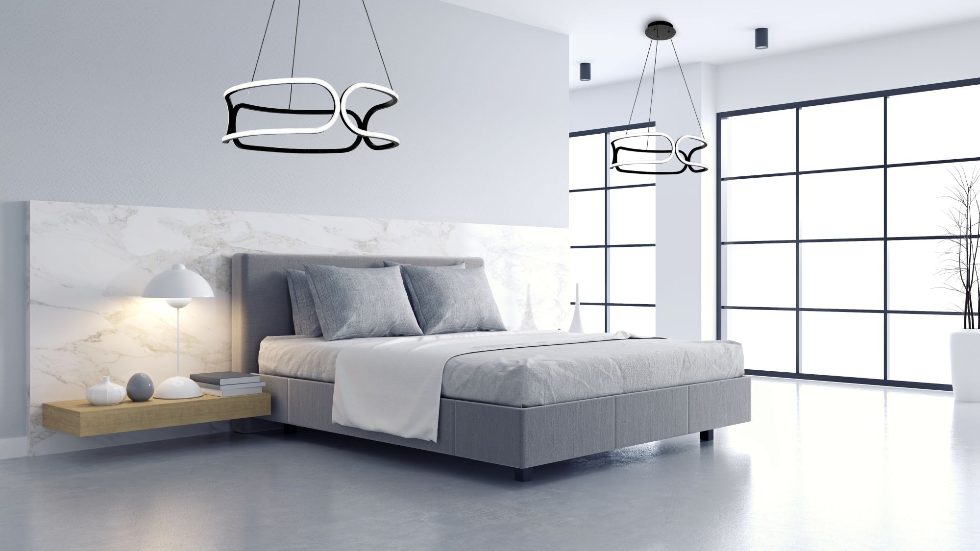 Toolight - LED závesné svietidlo + diaľkové ovládanie APP790-CP TRIO BLACK, čierna, OSW-07901