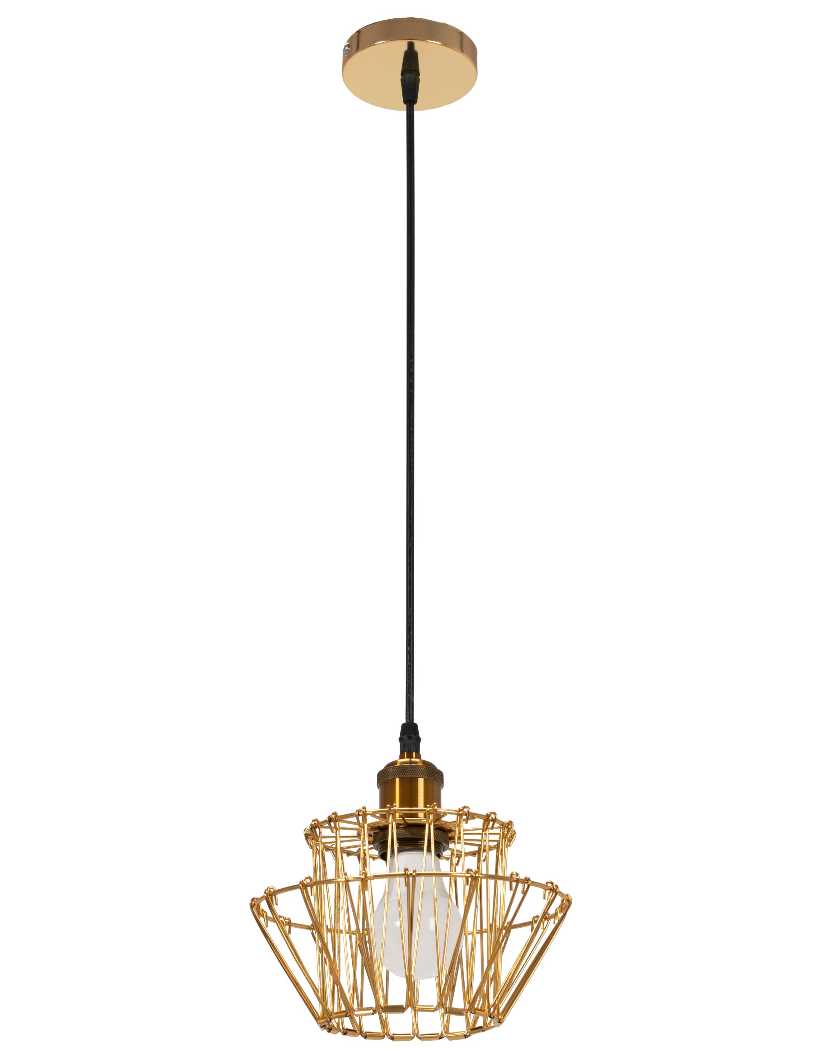 Toolight - Závesné svietidlo E27 60W APP942-1CP Set 36cm, retro zlatá, OSW-07005