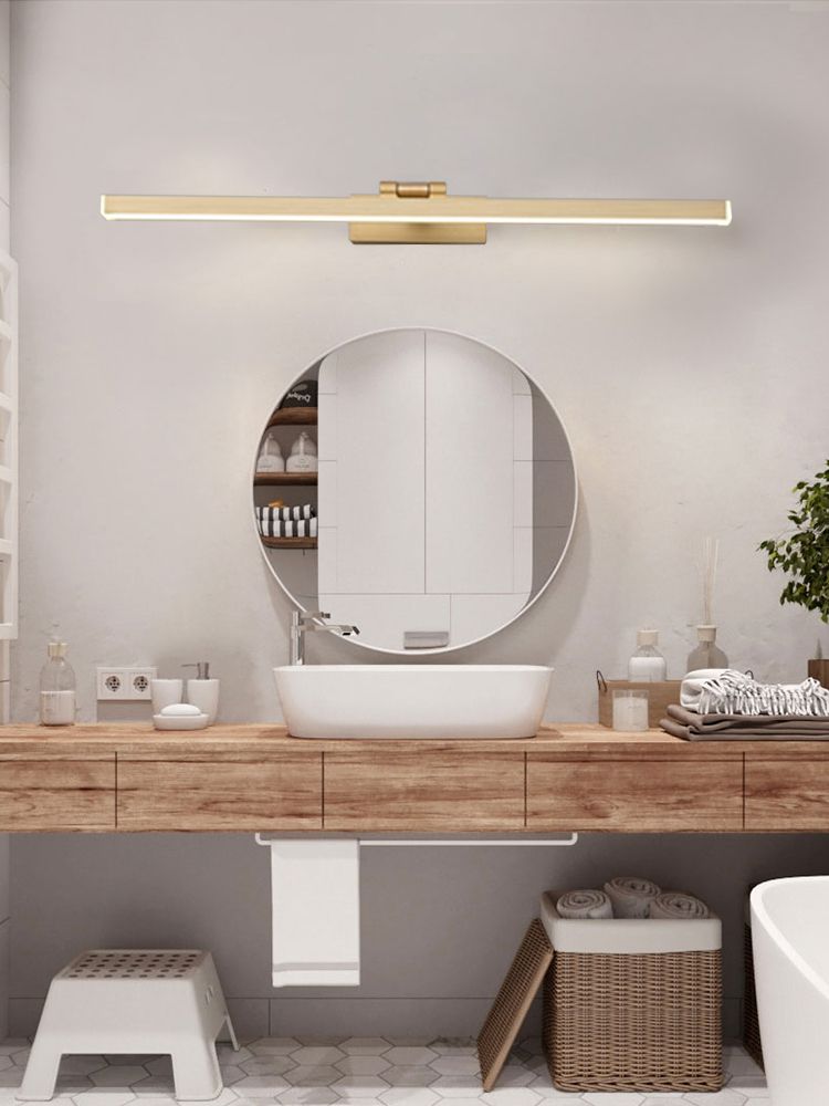 Toolight - LED nástenné svietidlo nad zrkadlo 60cm APP834-1W, zlatá, OSW-07012