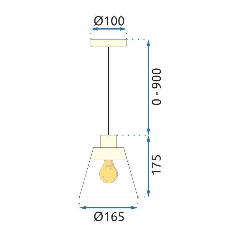 Toolight - Stropné svietidlo E27 60W APP895-1CP, zlatá, OSW-07022