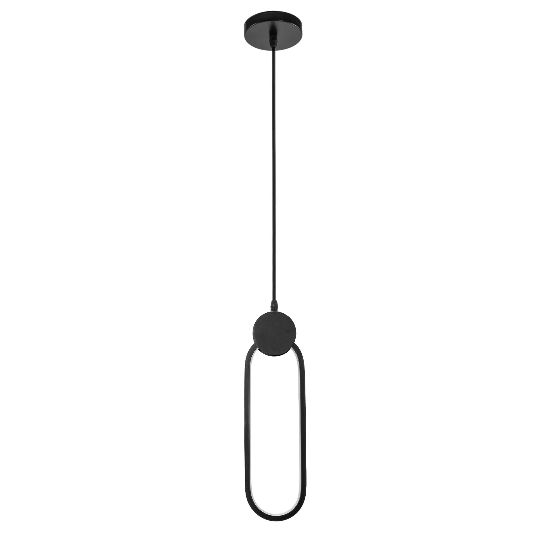 Toolight - LED závesné stropné kruhové svietidlo APP851-CP, čierna, OSW-07020