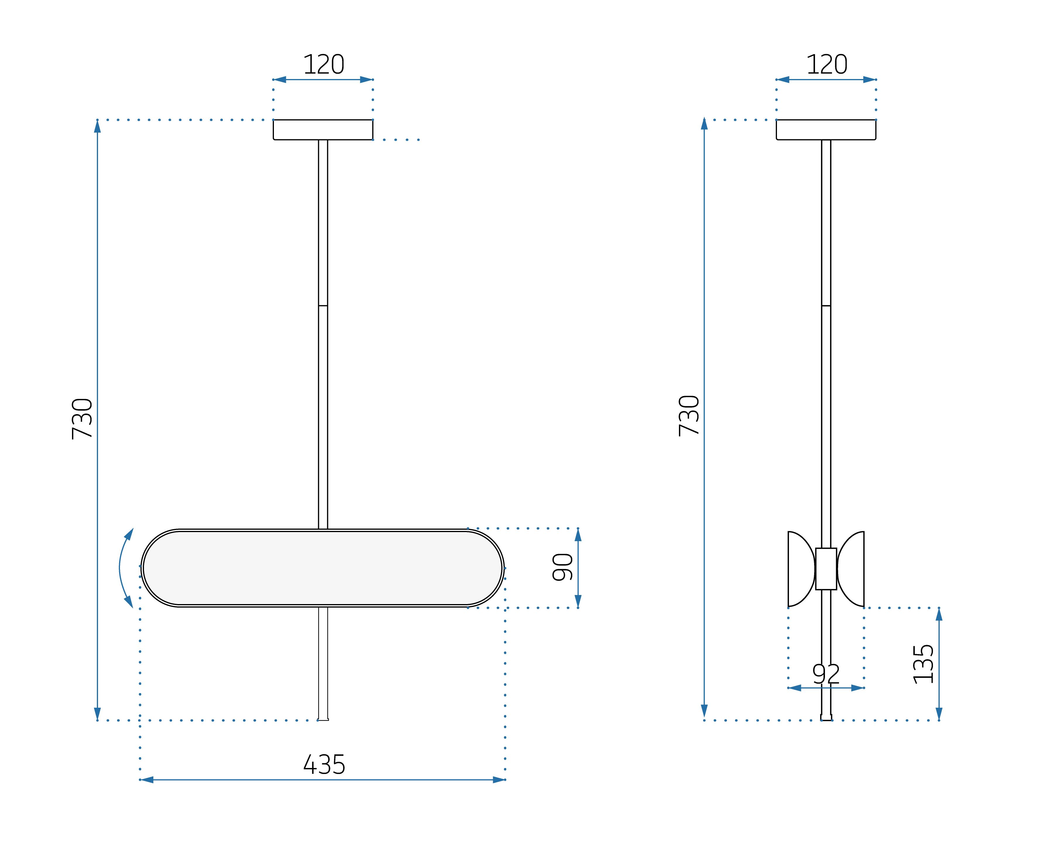 Toolight - LED závesné svietidlo APP832-CP, zlatá, OSW-01049
