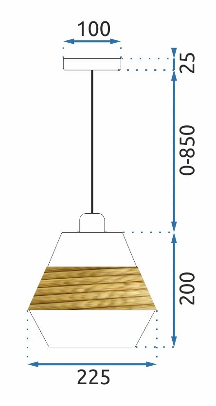 Toolight - Stropné svietidlo E27 60W APP989-1CP, hnedá-čierna, OSW-01047