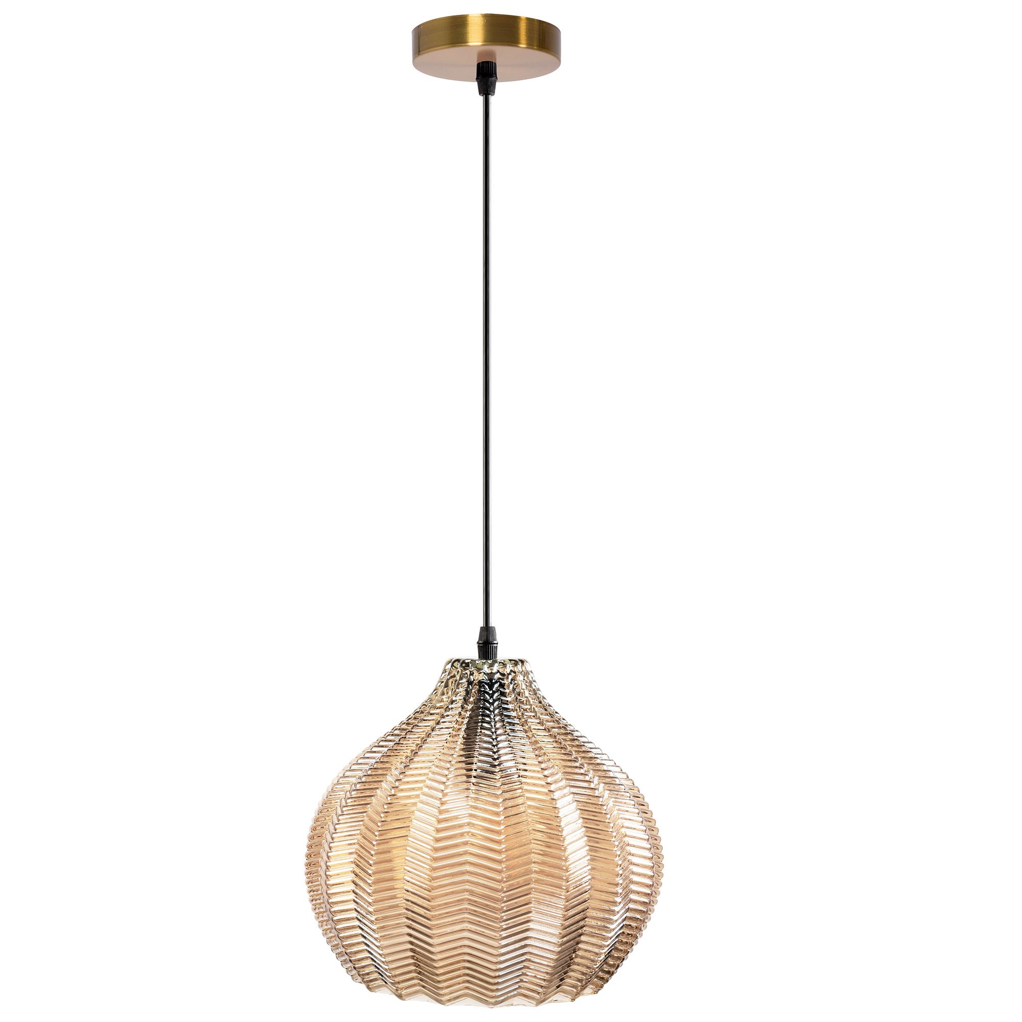 Toolight - Retro sklenená stropná lampa E27 60W APP893-1CP, oranžová, OSW-05695