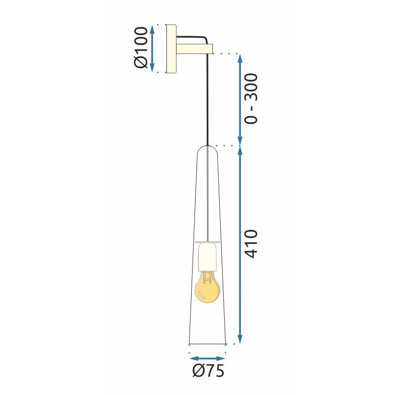 Toolight - Nástenné svietidlo E27 60W APP896-1W, zlatá, OSW-06890