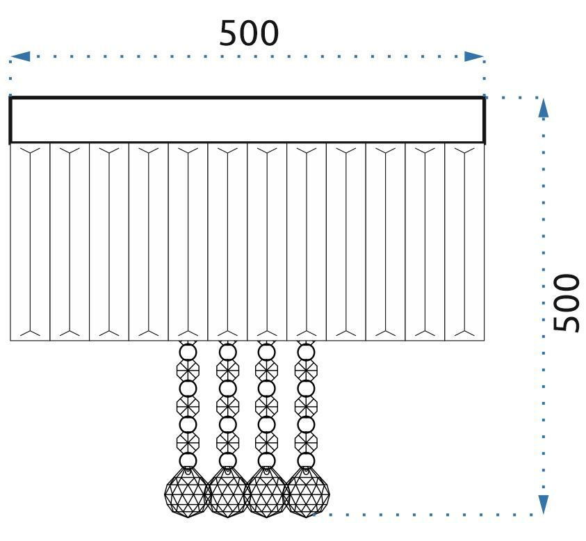 Toolight - Krištáľové stropné svietidlo 9xG9 25W APP781-9C, chrómová, OSW-05099