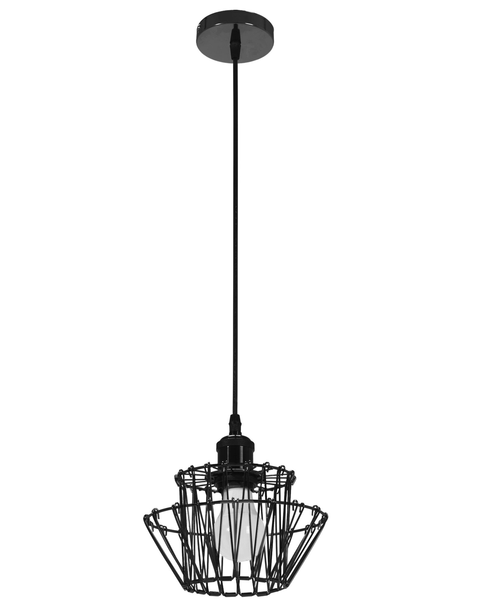Toolight - Závesné svietidlo 36cm E27 60W APP941-1CP, čierna, OSW-05663