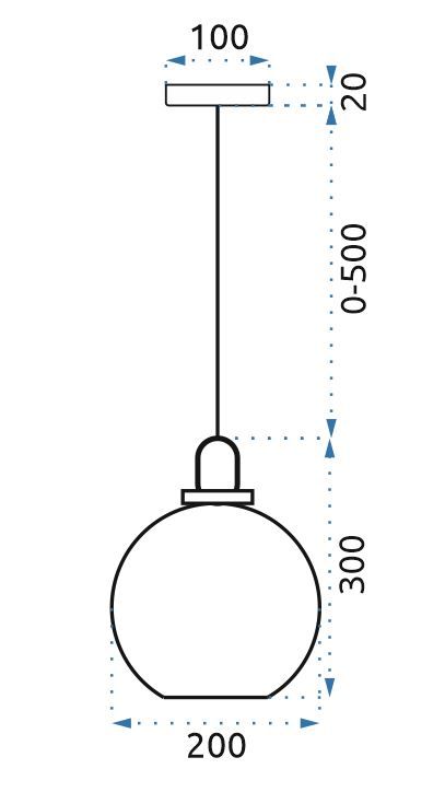 Toolight - Závesné svietidlo zo skla 1xE27 60W APP442-CP, zlatá, OSW-05633