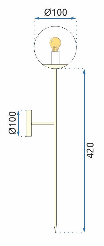 Toolight - Moderné nástenné svietidlo 52cm APP578-1W 1xG9, zlatá, OSW-08757