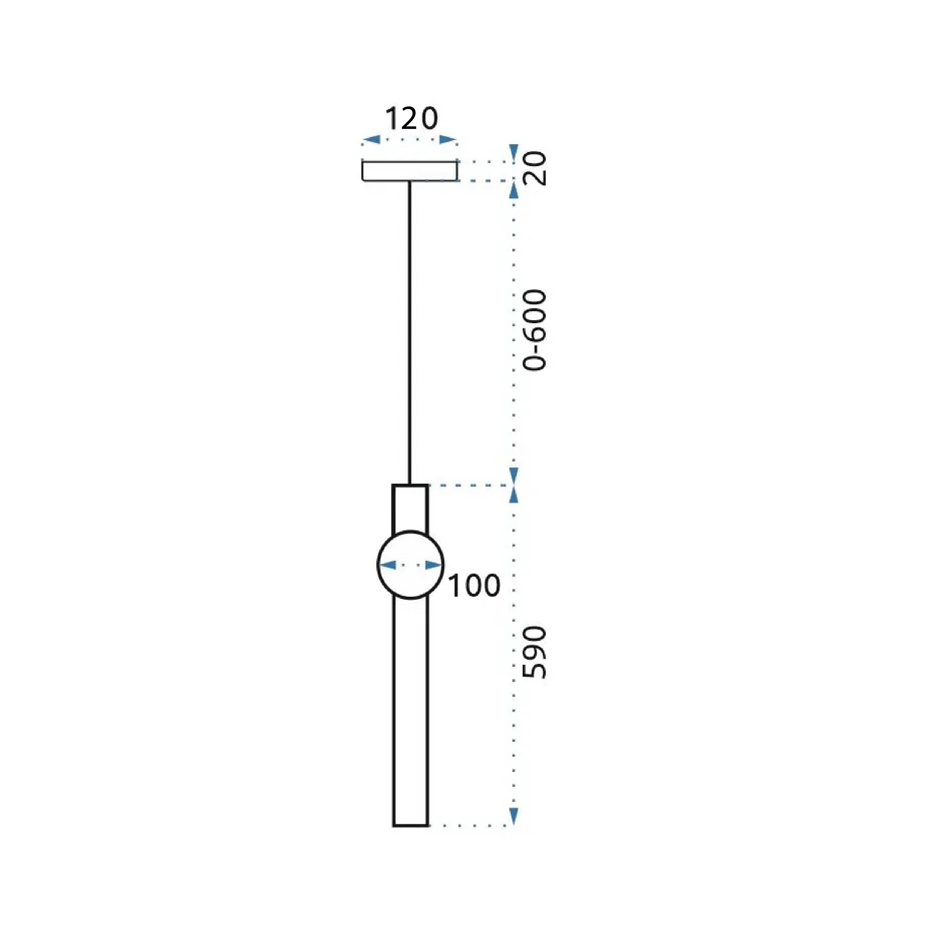 Toolight - LED stropná lampa závesná 60cm 12W APP476-CP, biela-zlatá, OSW-00608