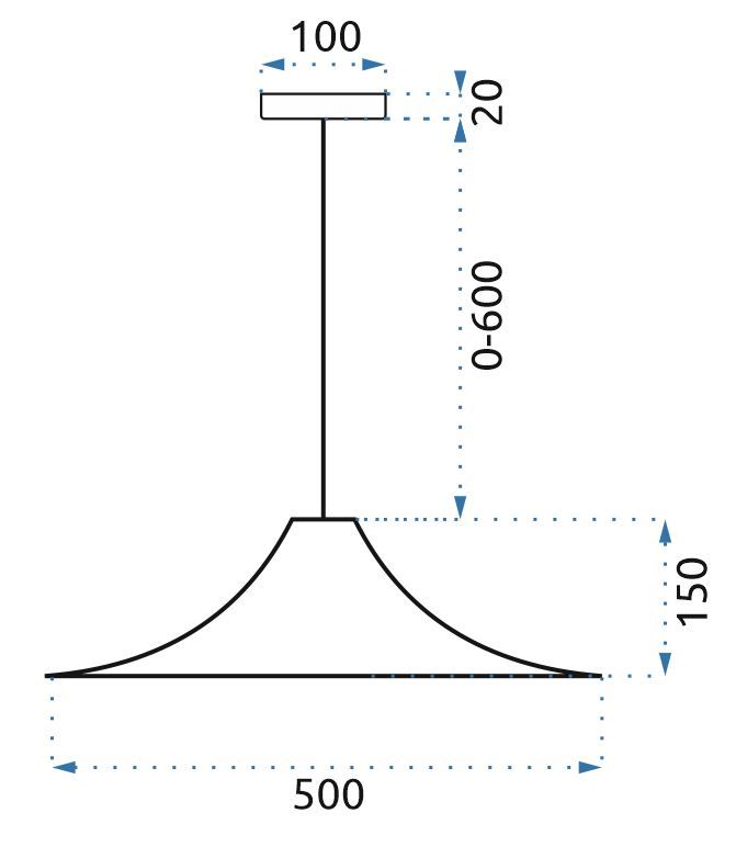 Toolight - Stropná lampa závesná plochá okrúhla 1xE27 APP499-1CP, zlatá, OSW-00612