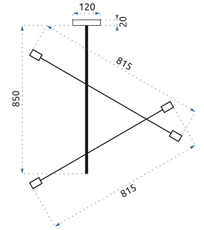 Toolight - Nastaviteľná stropná lampa dvojramenná 4xE27 60W APP479-4C, zlatá, OSW-00611