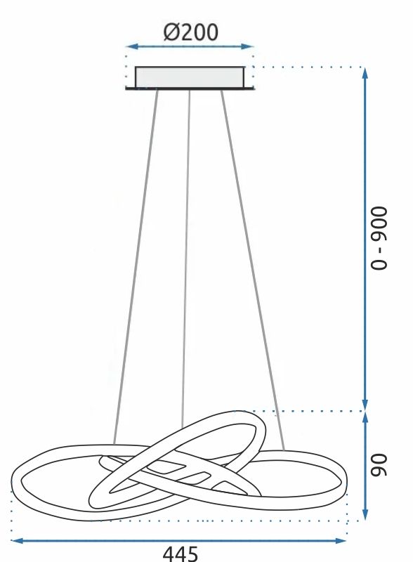 Toolight -  LED stropné svietidlo + diaľkový ovládač APP392-CP, biela, OSW-06908