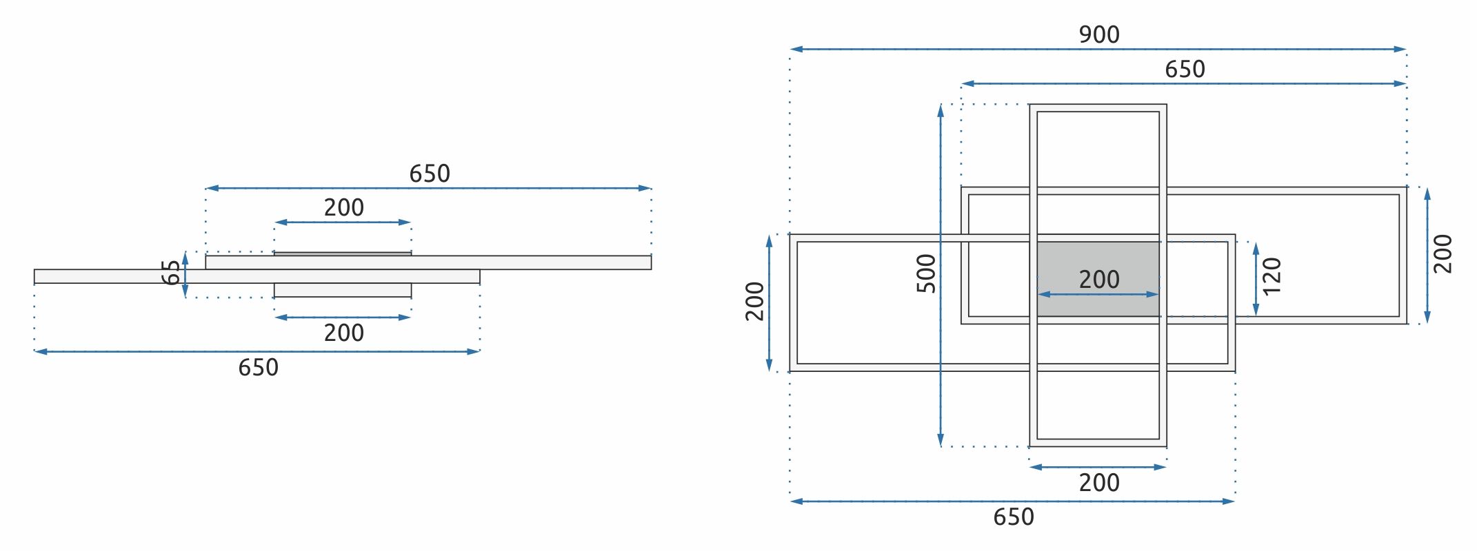 Toolight - LED stropné svietidlo + diaľkové ovládanie APP385-CP, chrómová, OSW-07860