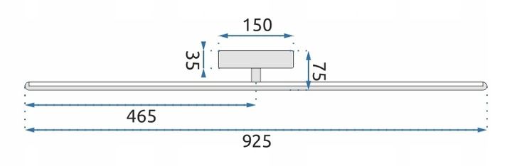 Toolight - LED nástenná kúpeľnová lampa nad zrkadlo 92cm 12W 640lm APP583-1W, čierna, OSW-09754