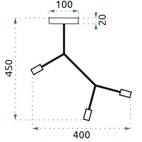 Toolight - Stropné svietidlo 3x27 APP736-3C, čierna, OSW-08793
