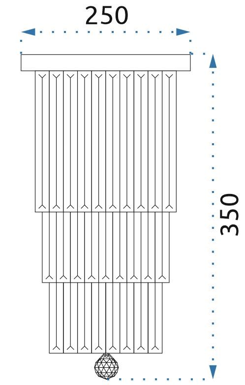 Toolight - Stropné svietidlo 3xG9 25W APP787-3C, chrómová, OSW-05038