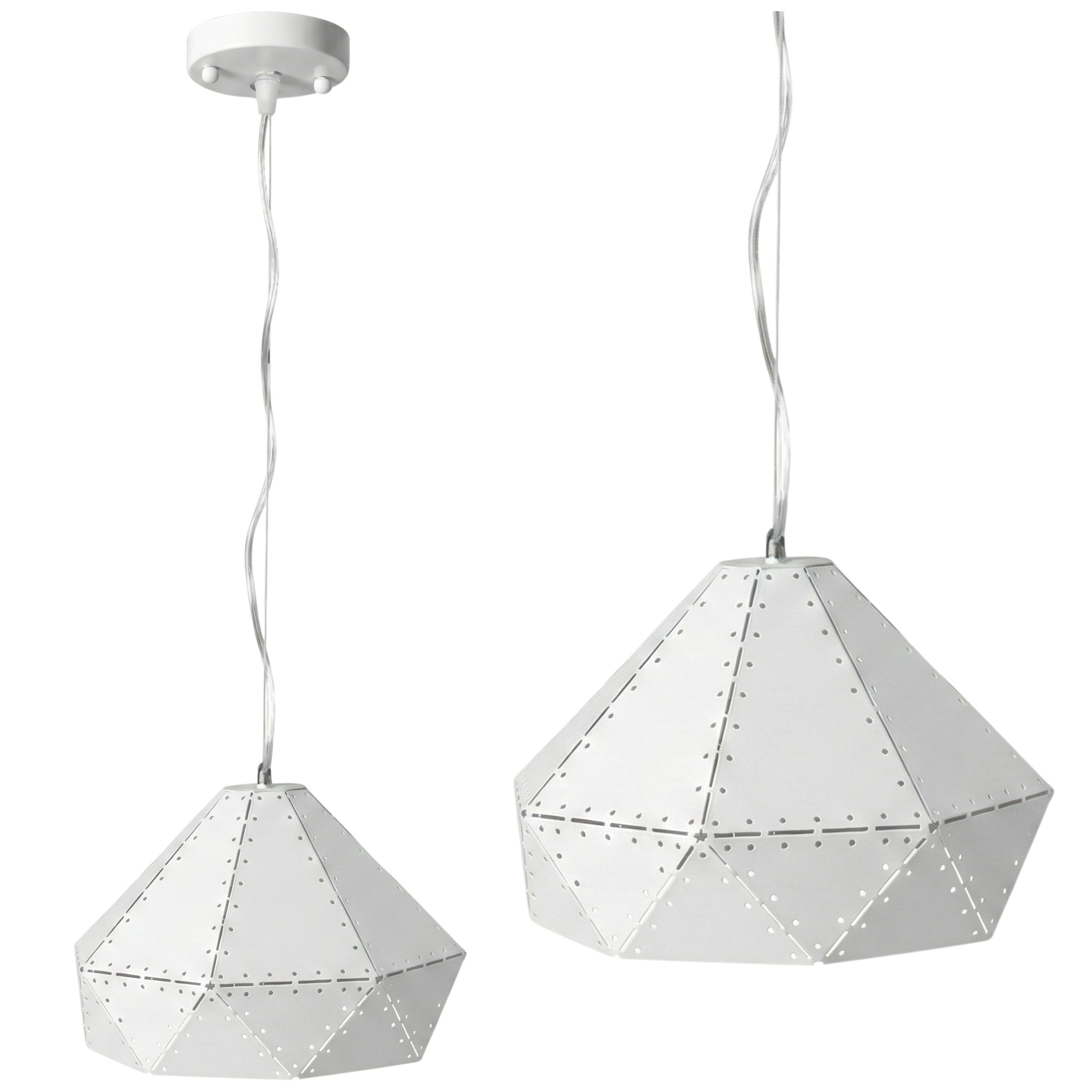 Toolight - Závesné kovové stropné svietidlo 1xE27 APP237-1CP, biela, OSW-05459