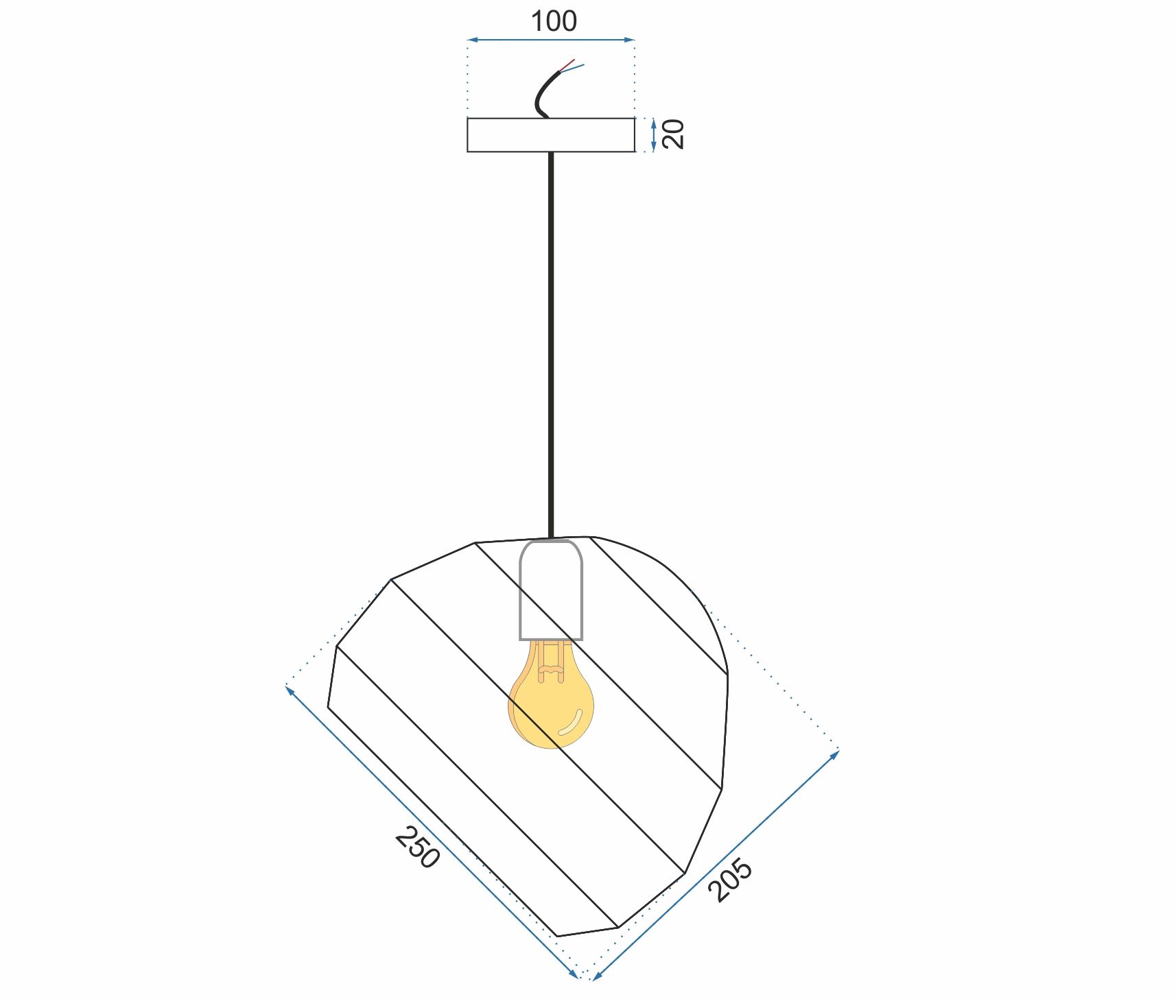 Toolight - Stropná lampa 1xE27 APP381-1CP, čierna, OSW-05013