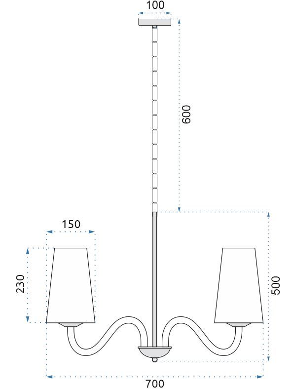 Toolight - Stropné svietidlo 6xE27 APP753-6, čierna-béžová, OSW-08491