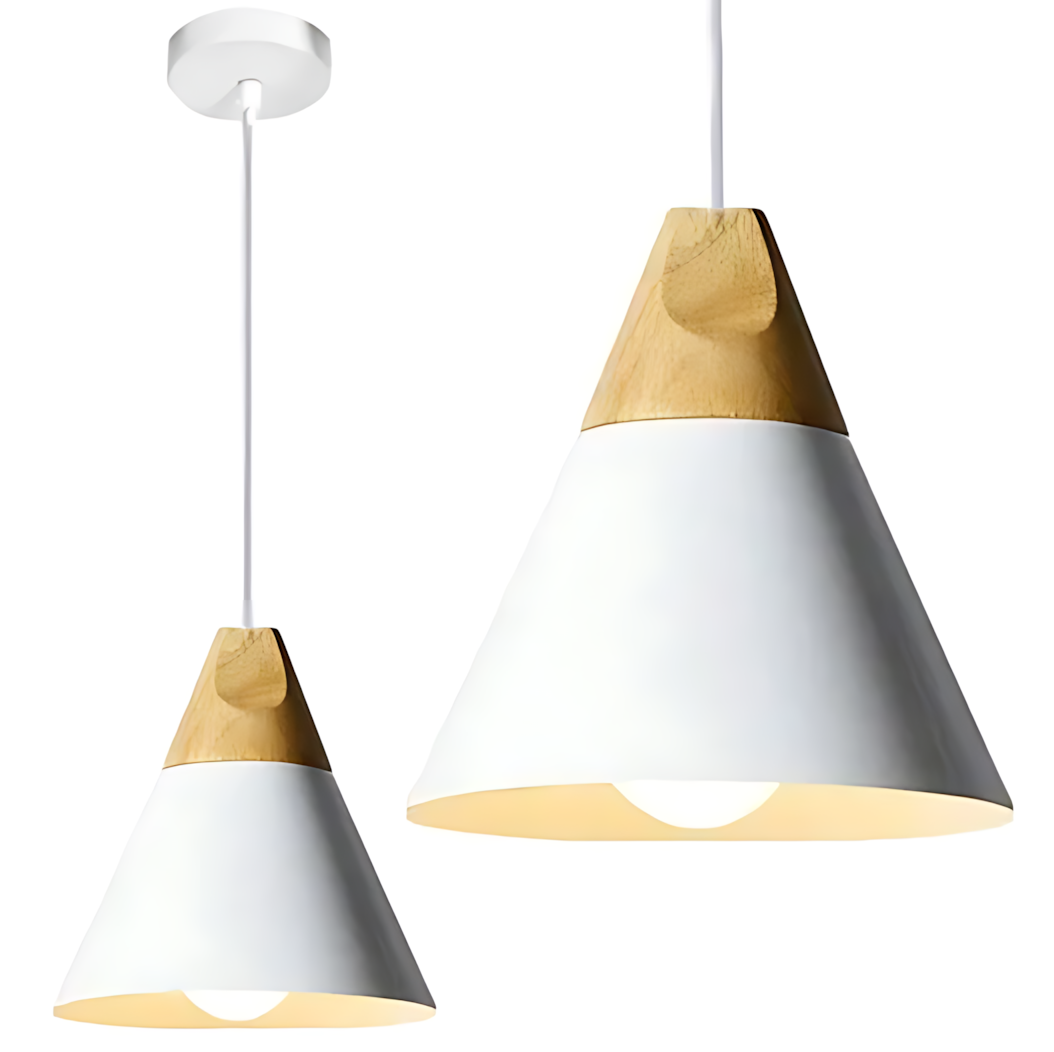 Toolight - Závesná lampa Scandi A 1xE27, biela-hnedá, OSW-00148