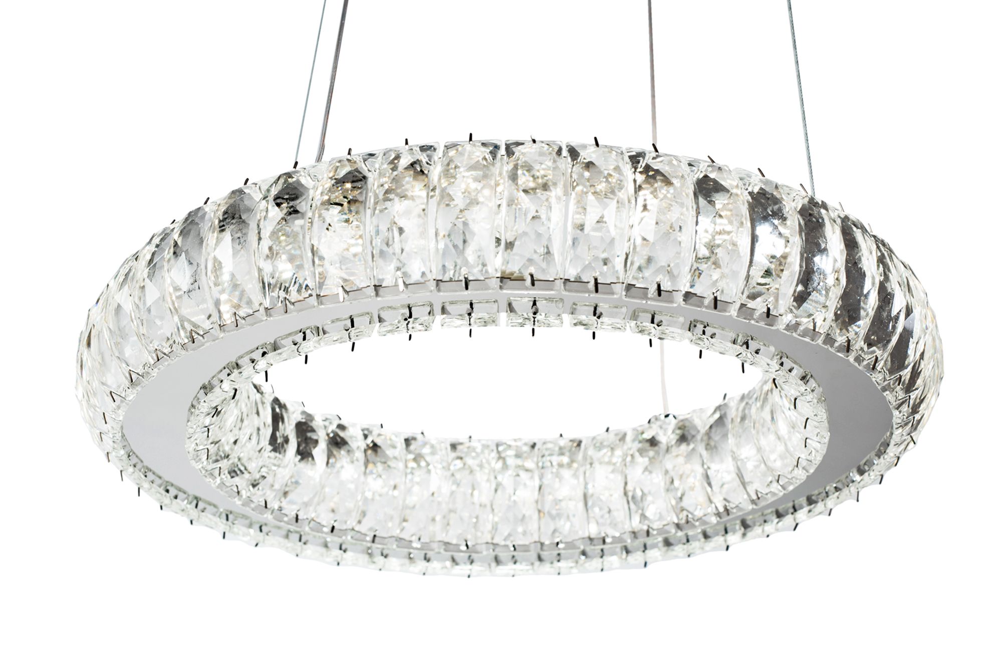 Toolight, Krištáľové LED závesné svietidlo APP1040-CP + diaľkové ovládanie, chrómová, OSW-09473