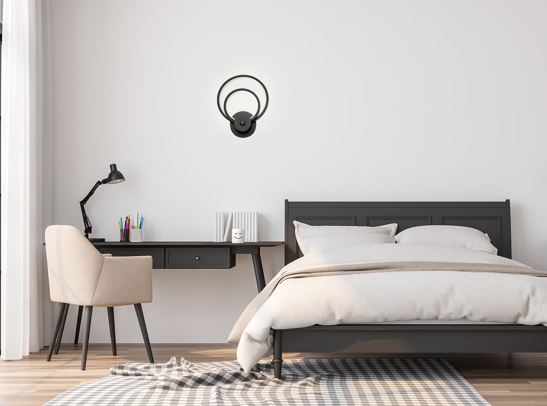 Toolight, LED nástenné svietidlo APP1042-W, čierna, OSW-03622