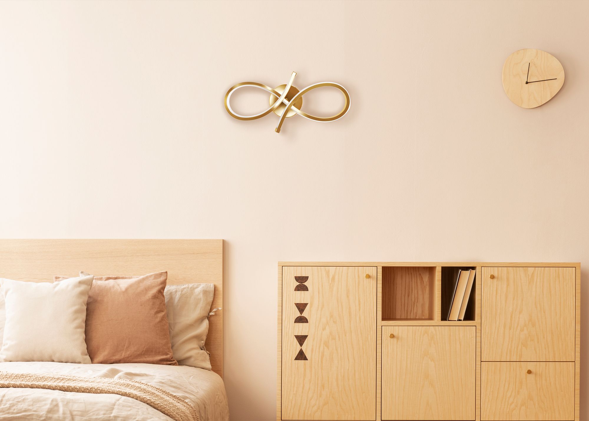 Toolight, LED nástenné svietidlo 18W APP1051-W, zlatá, OSW-01067