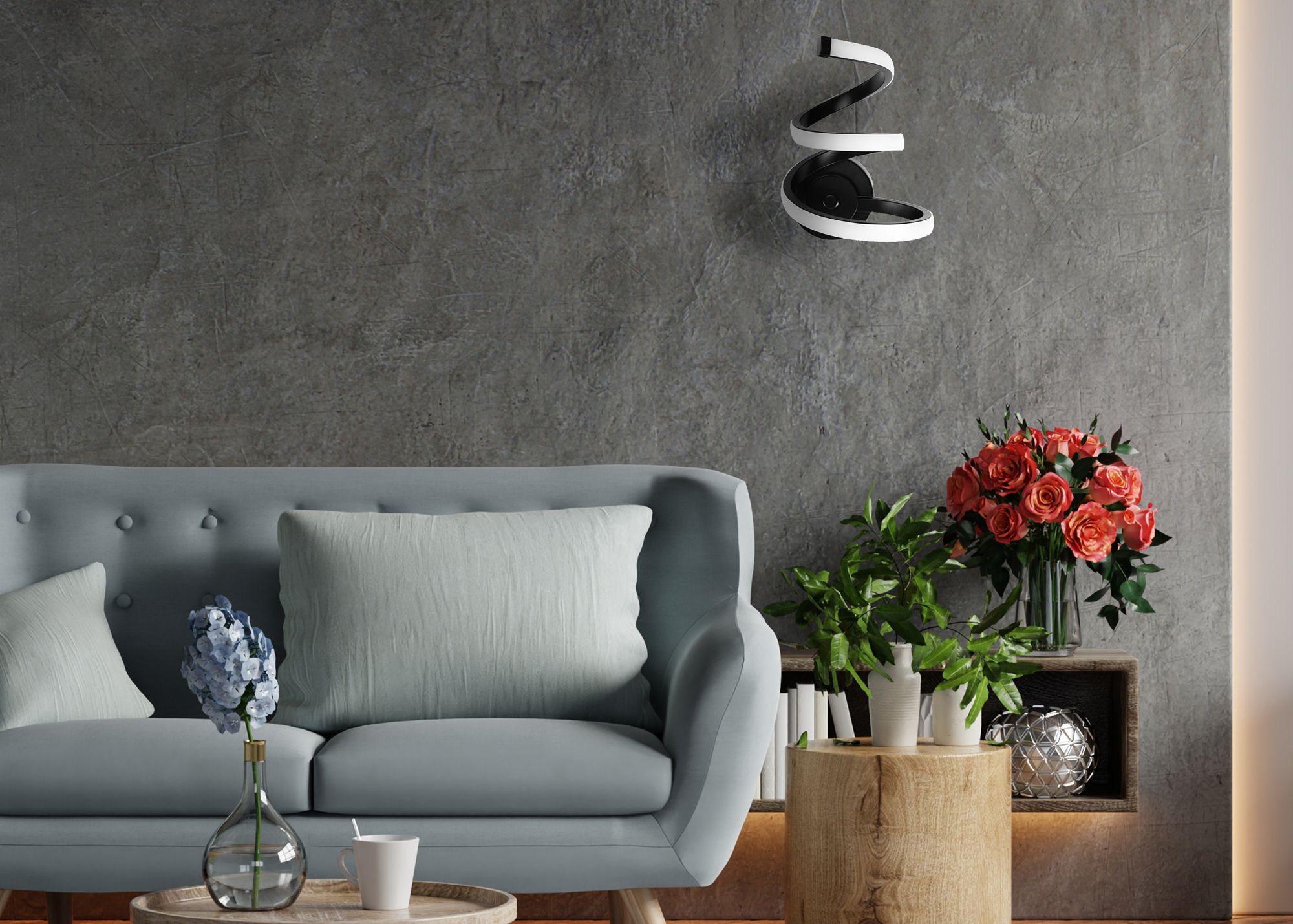 Toolight, LED nástenná lampa APP1052-W, čierna, OSW-01069