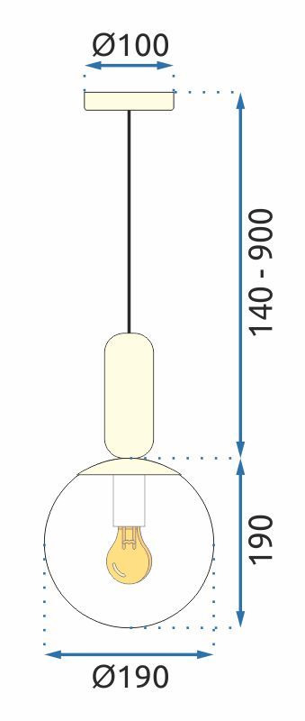 Toolight, Kovová stropná lampa sklenená APP474-1CP, zlatá, OSW-00606