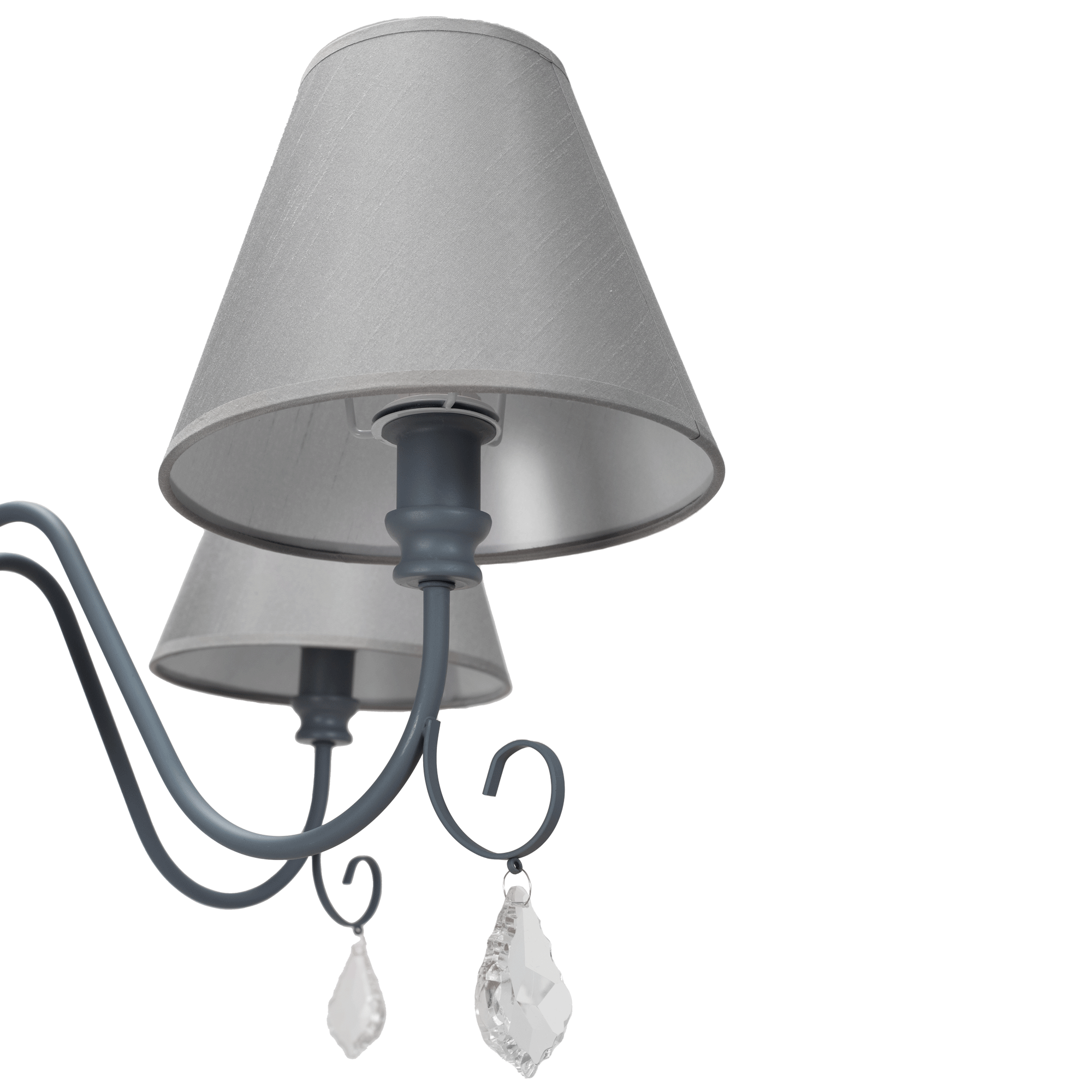Toolight, závesná Vintage lampa 4xE14 APP991-4CP, šedá-strieborná, OSW-05555