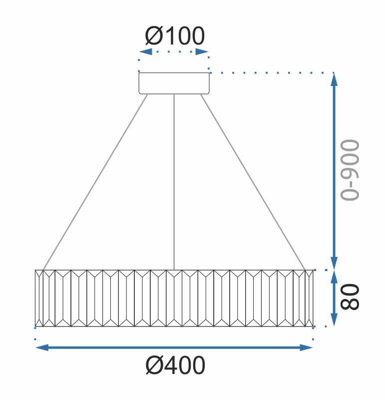 Toolight, LED krištáľová závesná lampa APP982-CP, strieborná, OSW-03641