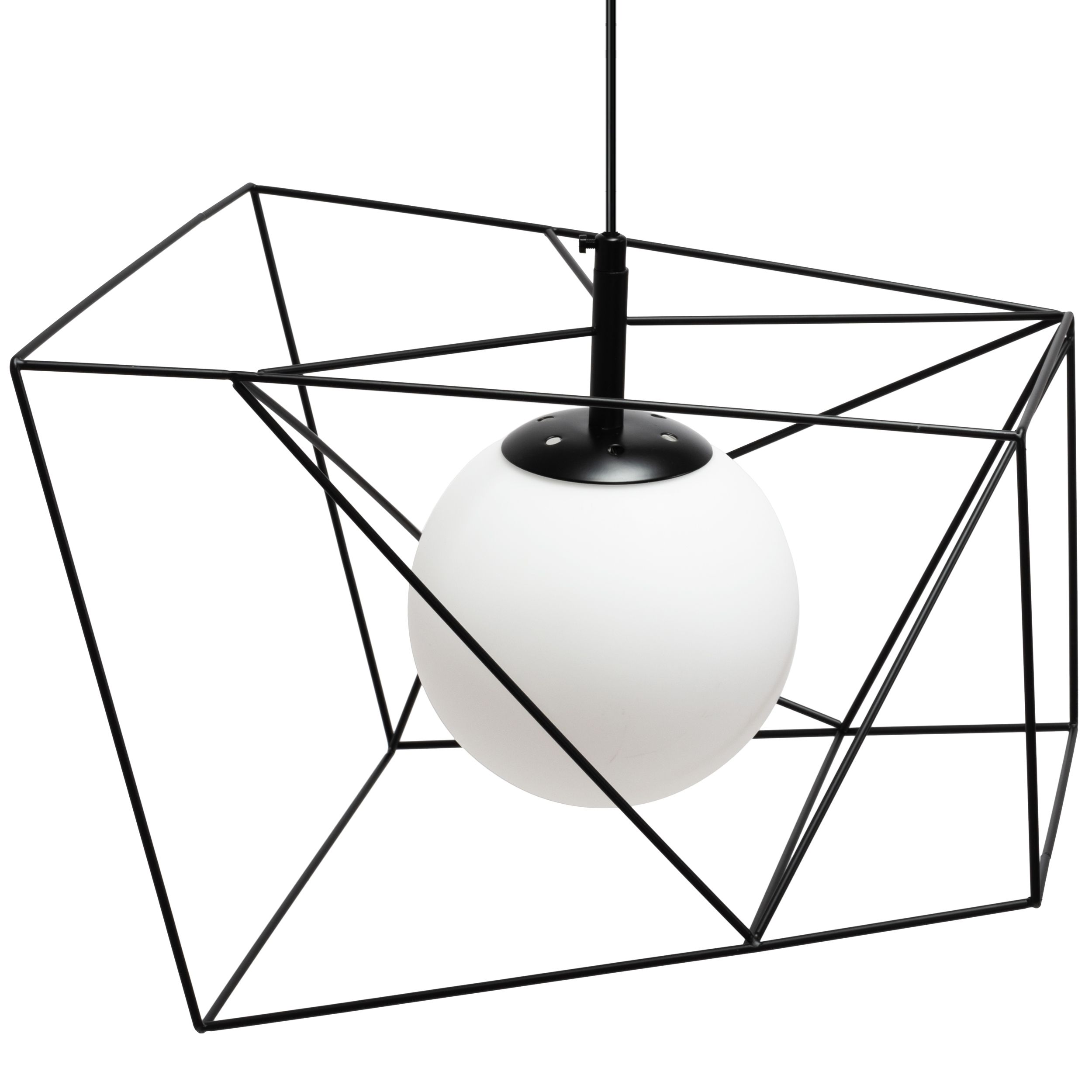 Toolight, závesná stropná lampa 1xE27 APP1022-1CP, čierna-biela, OSW-06112