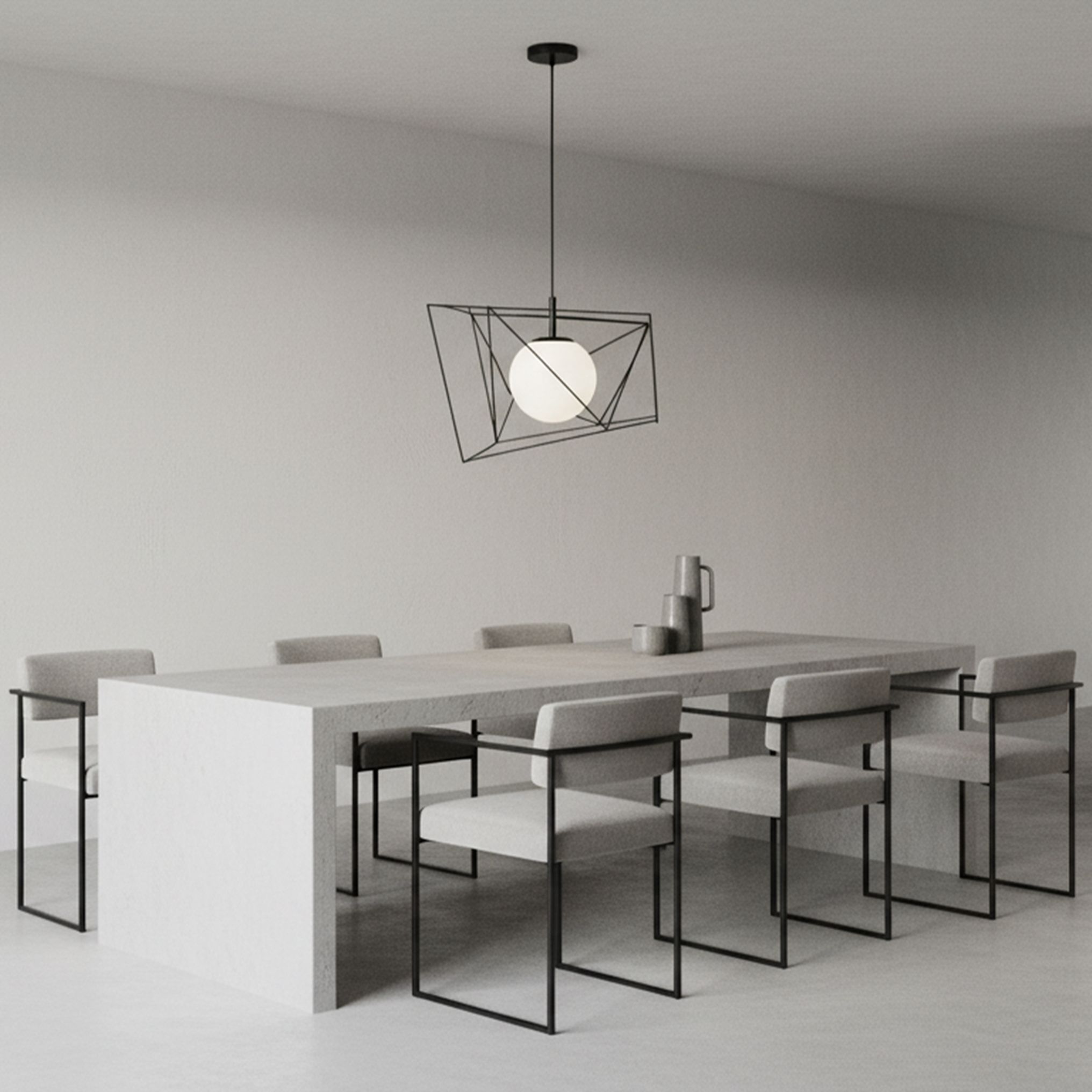 Toolight, závesná stropná lampa 1xE27 APP1022-1CP, čierna-biela, OSW-06112