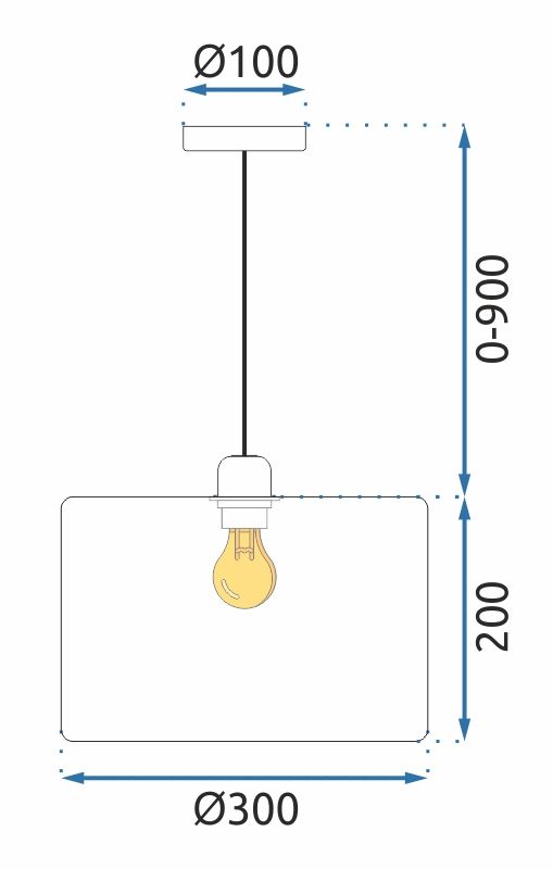Toolight, kovové závesné svietidlo 1xE27 APP1015-1CP, chrómová, OSW-04542