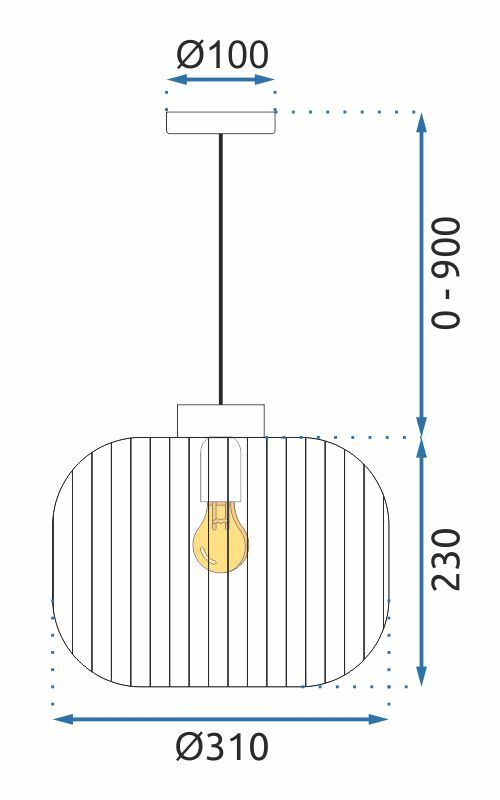 Toolight, stropné svietidlo zo skla 1xE27, biela, OSW-04412