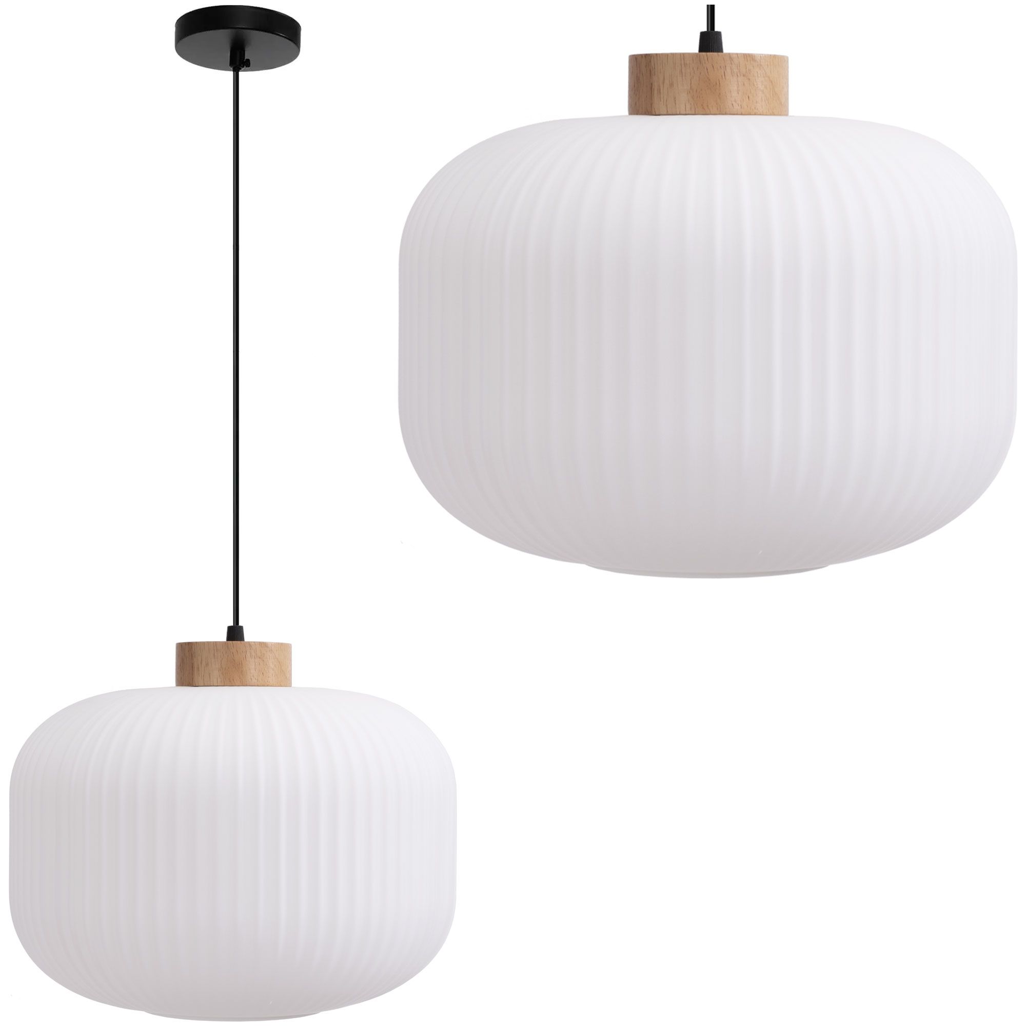 Toolight, stropné svietidlo zo skla 1xE27, biela, OSW-04412