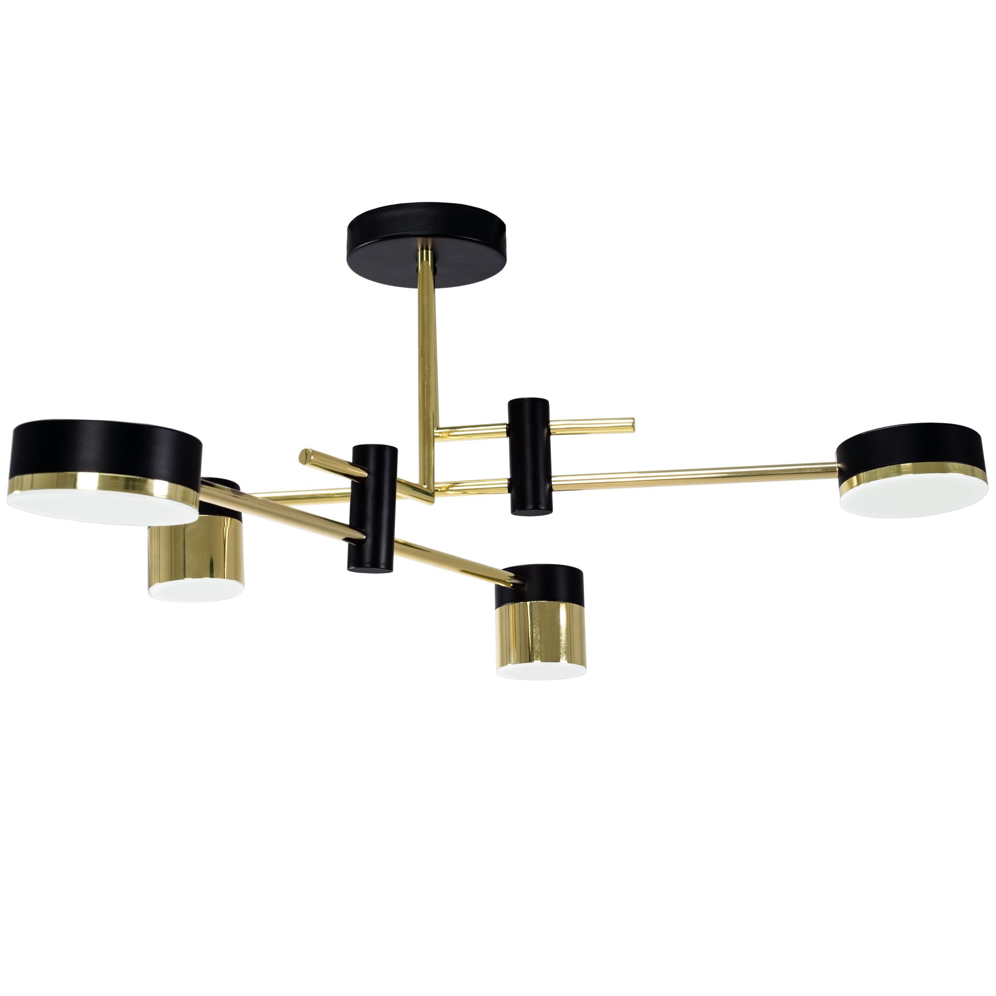 Toolight, LED stropné svietidlo 4x30W APP1001-4C, čierna-zlatá, OSW-07533