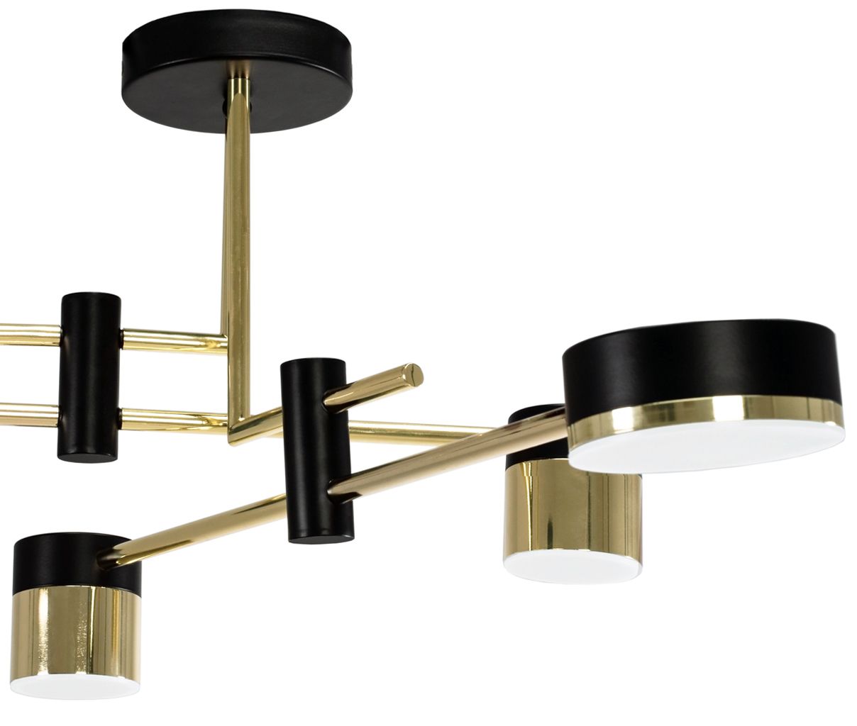 Toolight, LED stropné svietidlo 4x30W APP1001-4C, čierna-zlatá, OSW-07533