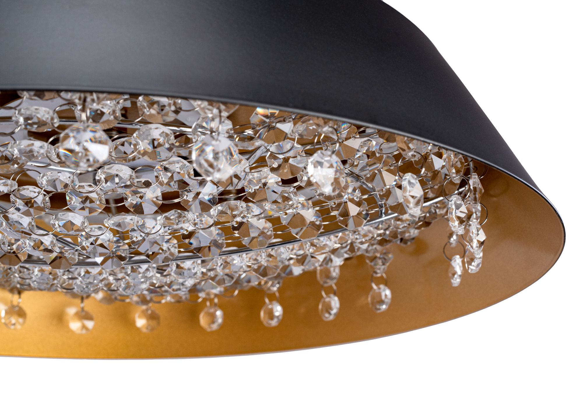 Toolight, LED závesné svietidlo Cristal 20W APP1028-CP, čierna, OSW-01233