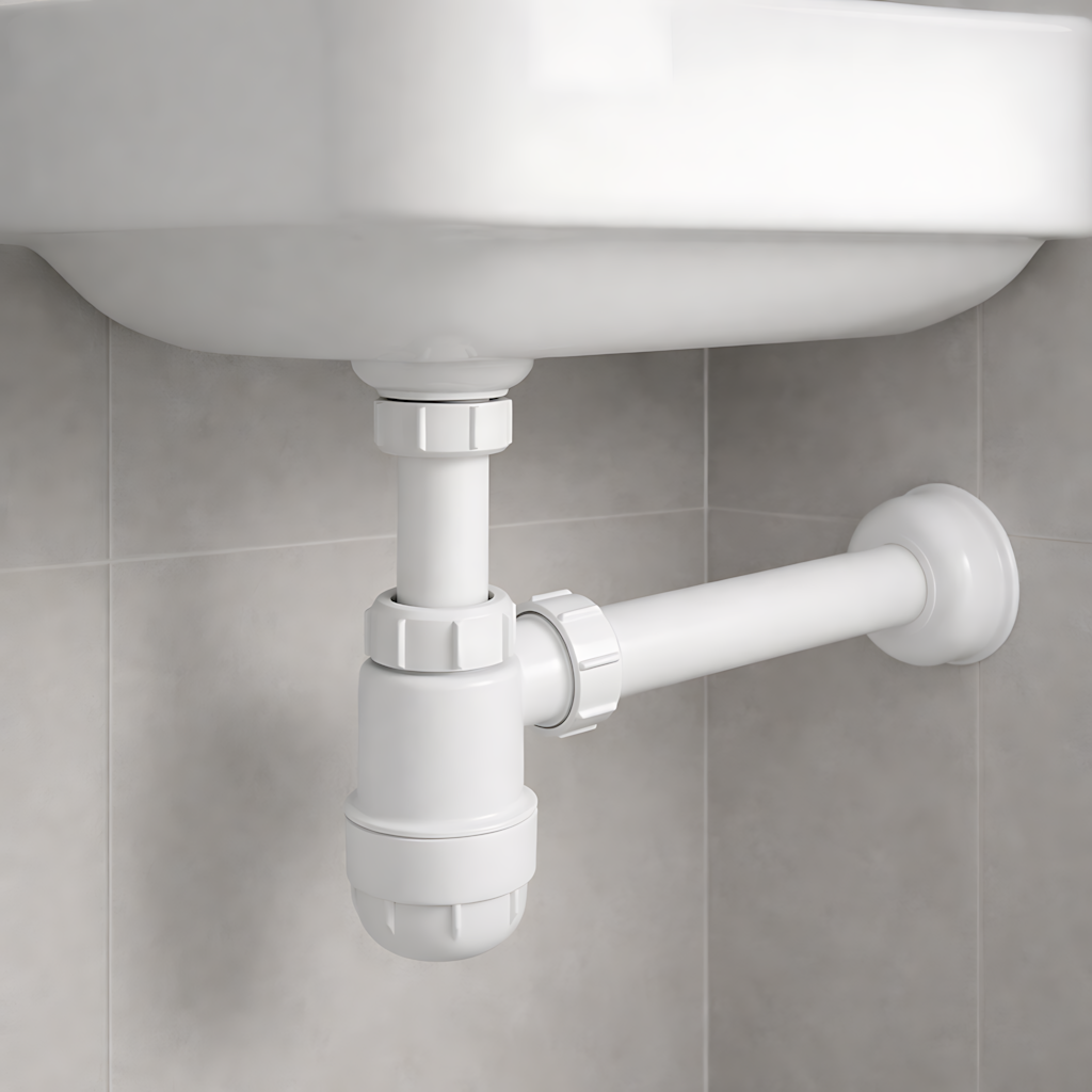 Rea, fľaškový plastový sifón pre umývadla s priemerom 45mm HC2, biela, MCA-000006