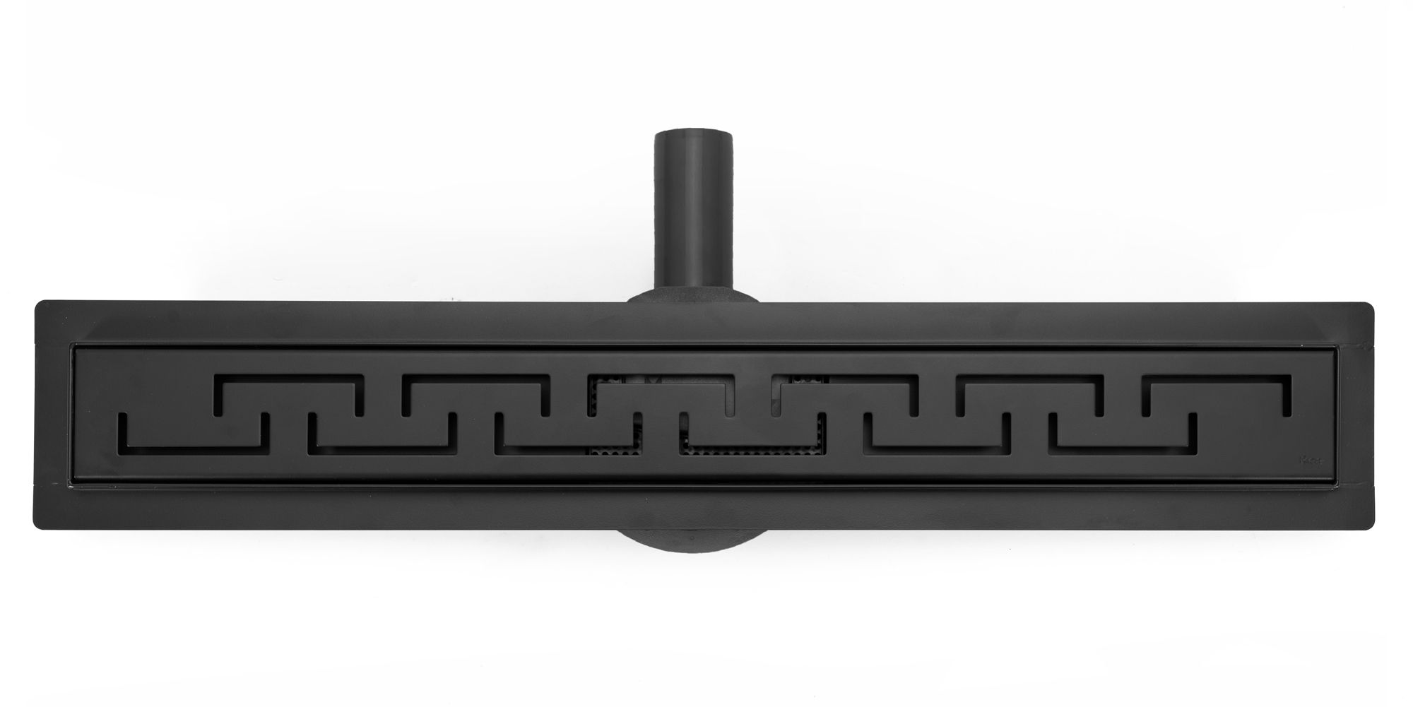 Rea PRO Black Matt, lineárny odtokový žľab 90cm, vzor Greek, čierna matná, REA-G8026
