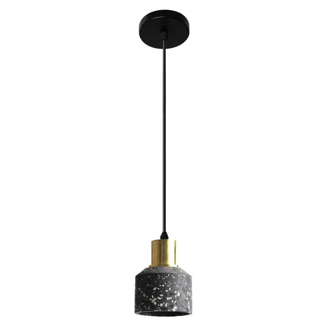Toolight, betónová stropná lampa Lastri Black 1xE27 APP930-1CP, čierna-zlatá, OSW-07007