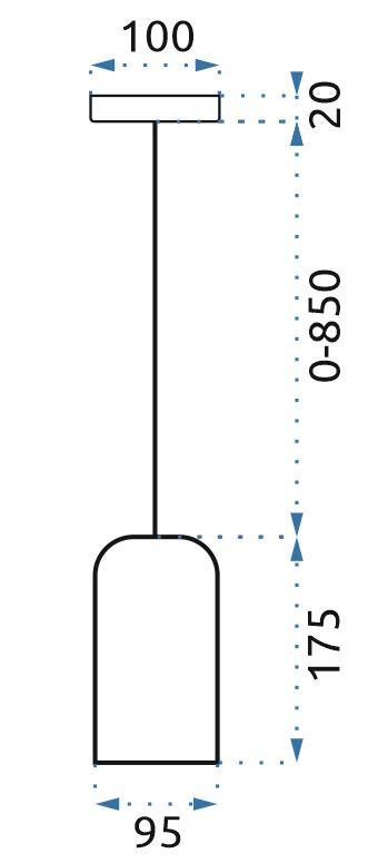 Toolight, betónové stropné svietidlo 1xE27 APP997-1CP B, čierna, OSW-07552