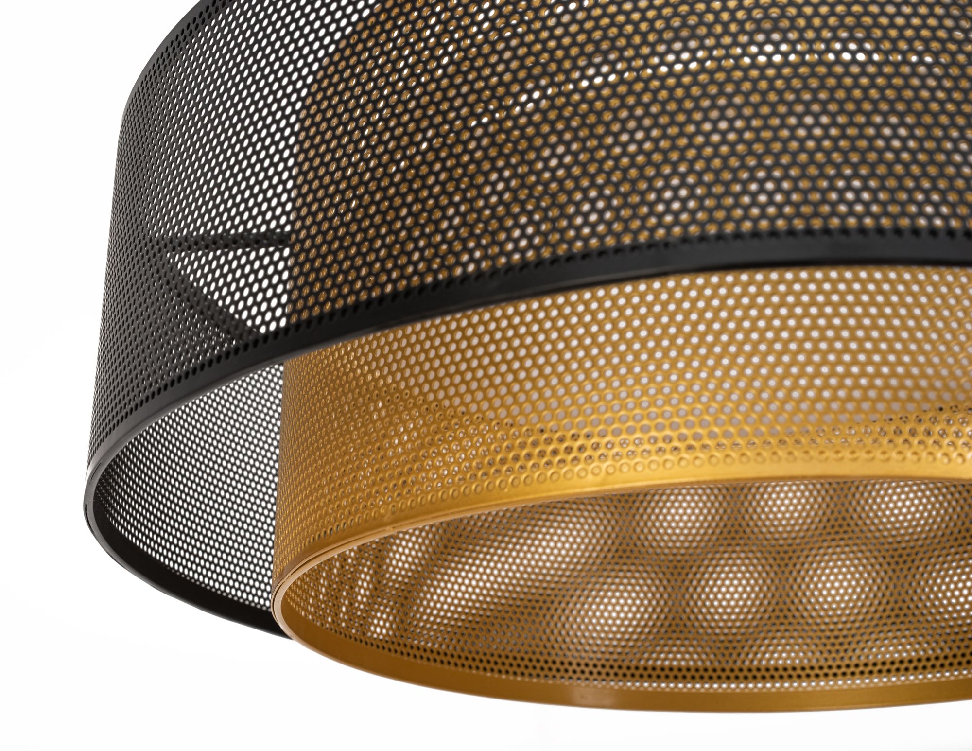 Toolight, LED závesné stropné svietidlo 40cm APP1000-CP, čierna-zlatá, OSW-07551