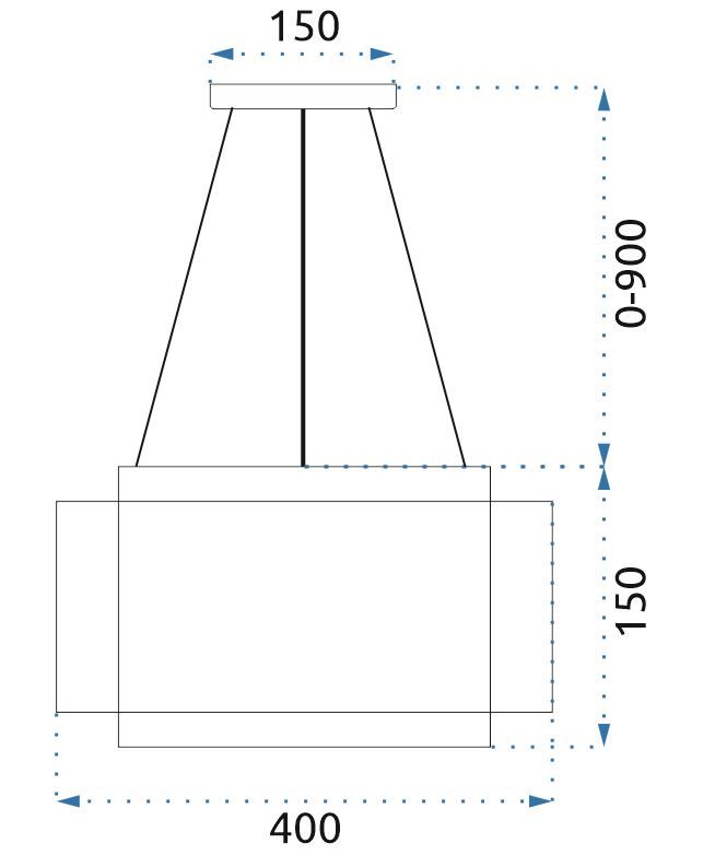 Toolight, LED závesné stropné svietidlo 40cm APP1000-CP, čierna-zlatá, OSW-07551